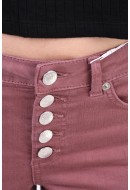 Women Pants Only Onlblush Hw Skinny Button Rose Brown